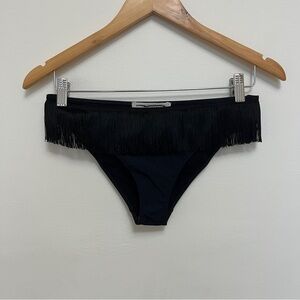 Stella McCartney Black Fringe Bikini Bottom Size Medium NWOT